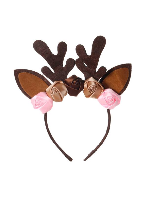Kids Girls Christmas Reindeer Sleeveless Sequins Tutu Dress with Hairband thumb