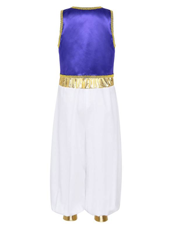 Kids Boys 2pcs Sleeveless Vest and Pants Arabian Prince Costume Set thumb