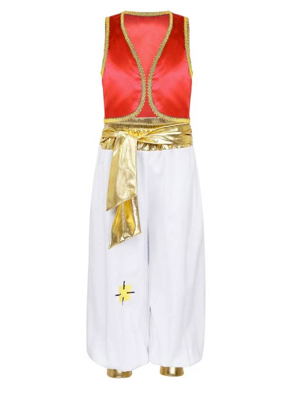 Kids Boys 2pcs Sleeveless Vest and Pants Arabian Prince Costume Set thumb