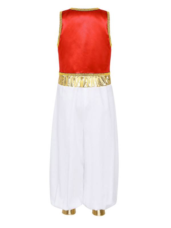 Kids Boys 2pcs Sleeveless Vest and Pants Arabian Prince Costume Set thumb