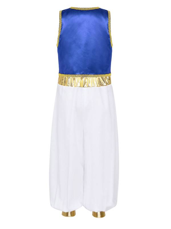 Kids Boys 2pcs Sleeveless Vest and Pants Arabian Prince Costume Set thumb