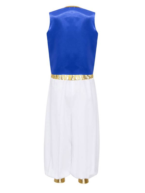 Kids Boys Sleeveless Waistcoat with Pants Arabian Prince Costume Set thumb