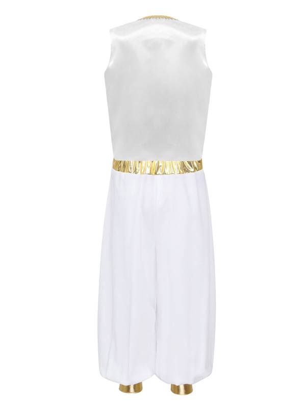 Kids Boys Sleeveless Waistcoat with Pants Arabian Prince Costume Set thumb