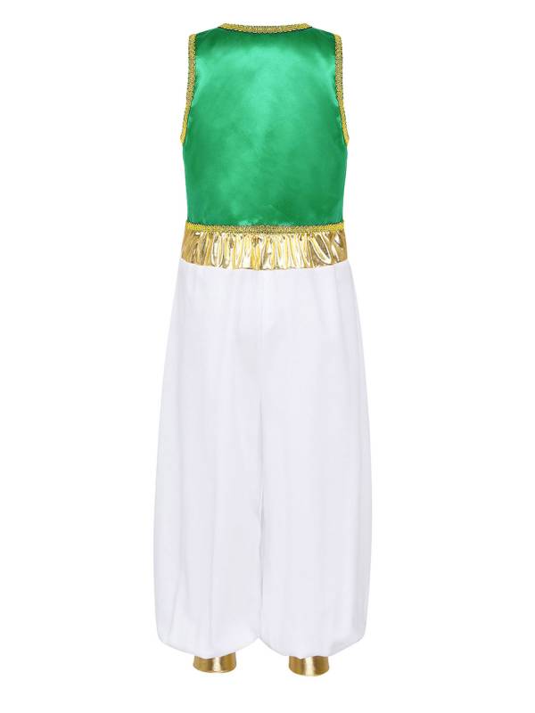 Kids Boys 2pcs Sleeveless Vest and Pants Arabian Prince Costume Set thumb