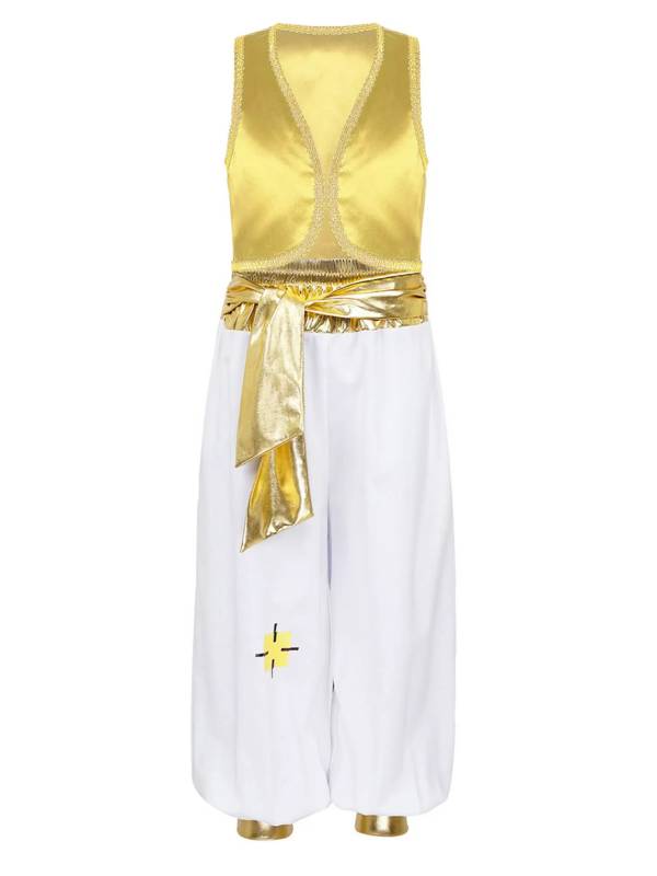 Kids Boys 2pcs Sleeveless Vest and Pants Arabian Prince Costume Set thumb