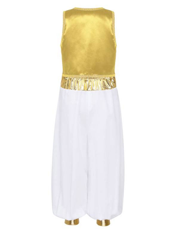 Kids Boys 2pcs Sleeveless Vest and Pants Arabian Prince Costume Set thumb