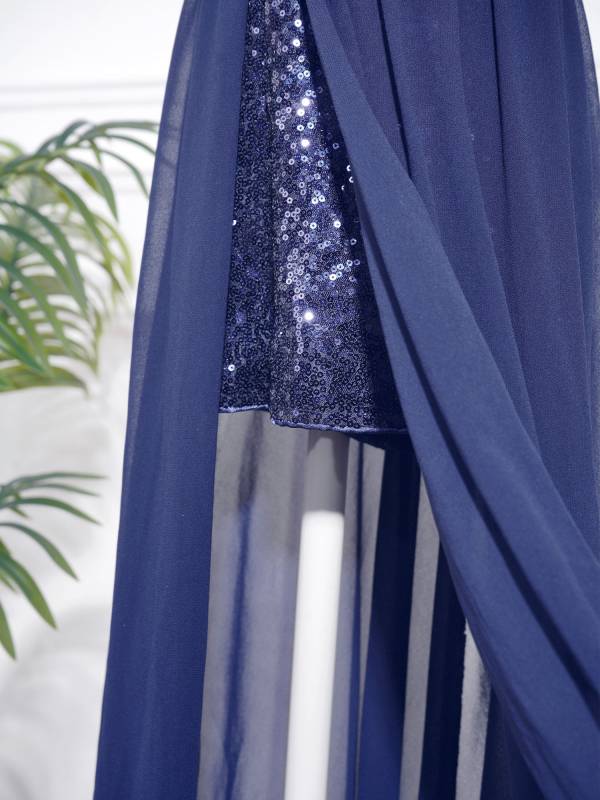 Kids Girls Sleeveless V Neck Sequin Romper Party Gown Prom Dress thumb