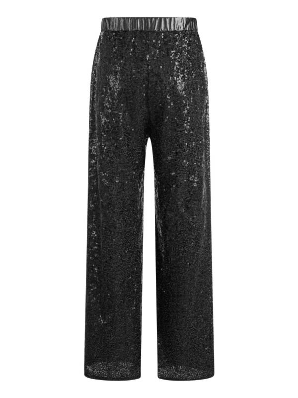 Kids Girls Sequin High Waist Loose Pants for Jazz Dance thumb