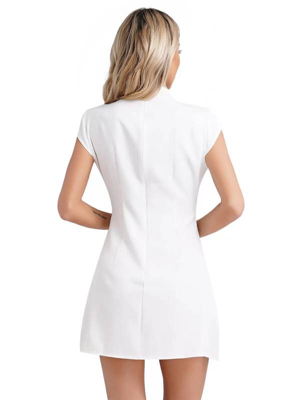 Women Cap Sleeves A-Line Slim Fit Dress thumb