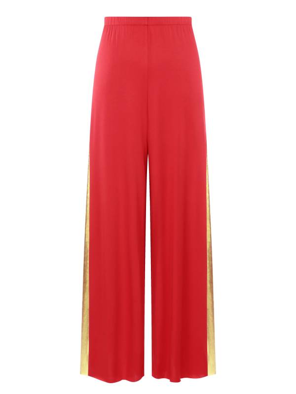 Women Metallic High Waist Wide-Leg Pants for Liturgical Dance thumb