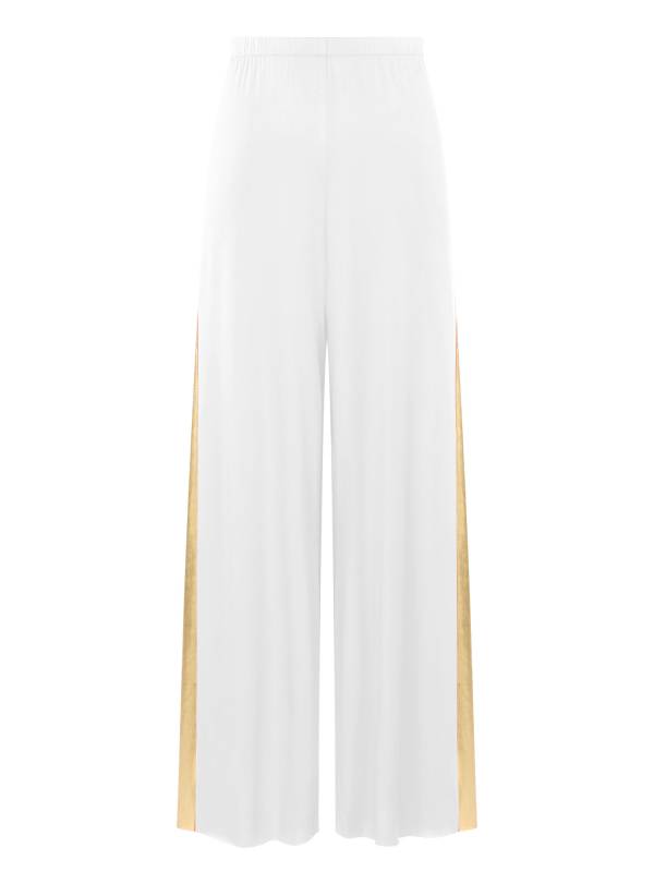 Women Metallic High Waist Wide-Leg Pants for Liturgical Dance thumb