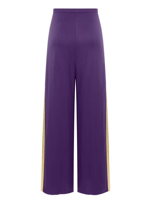 Women Metallic High Waist Wide-Leg Pants for Liturgical Dance thumb