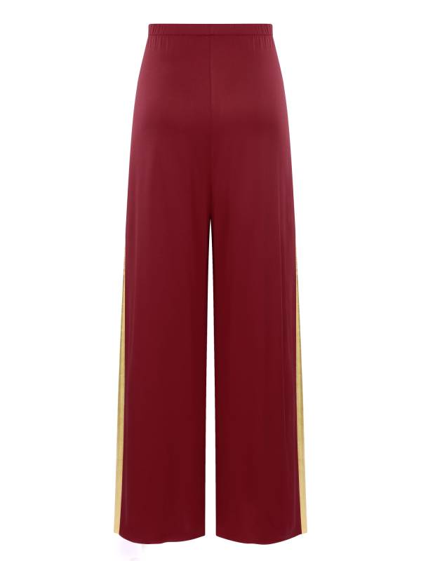 Women Metallic High Waist Wide-Leg Pants for Liturgical Dance thumb