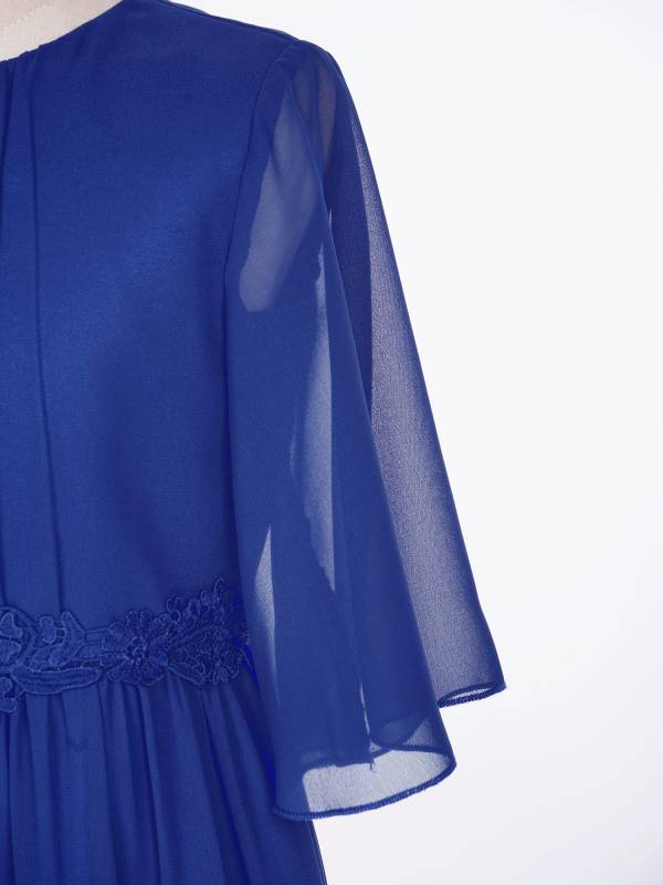 Kids Girls Chiffon Flare Sleeve A-Line Junior Bridesmaid Dress thumb