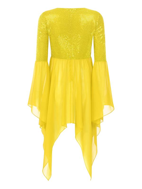 Women Liturgical Dance Dresses Shiny Sequins Worship Tunic thumb