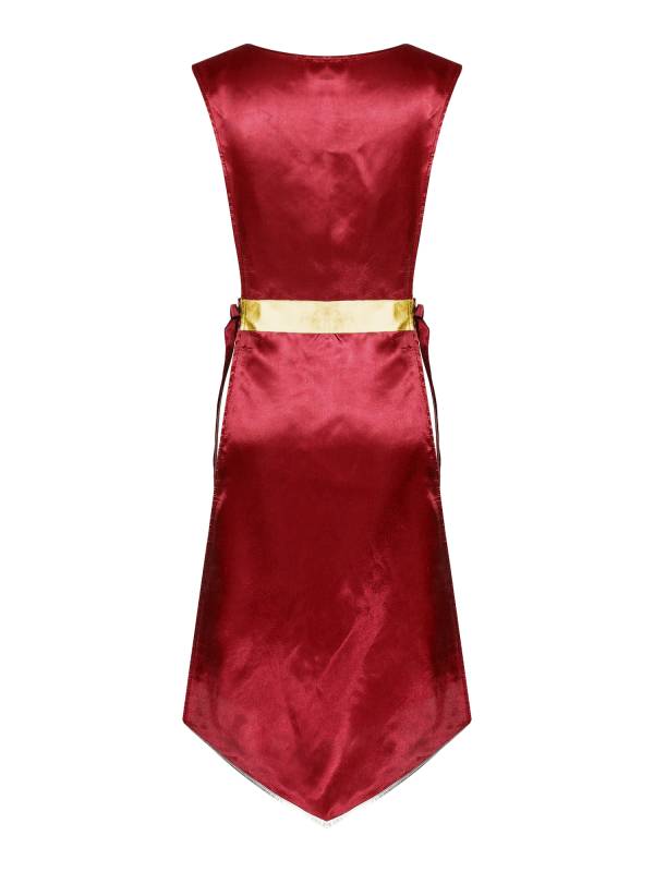 Women Metallic Sides Split Church Worship Tunic(Not Included White Base Dress) thumb