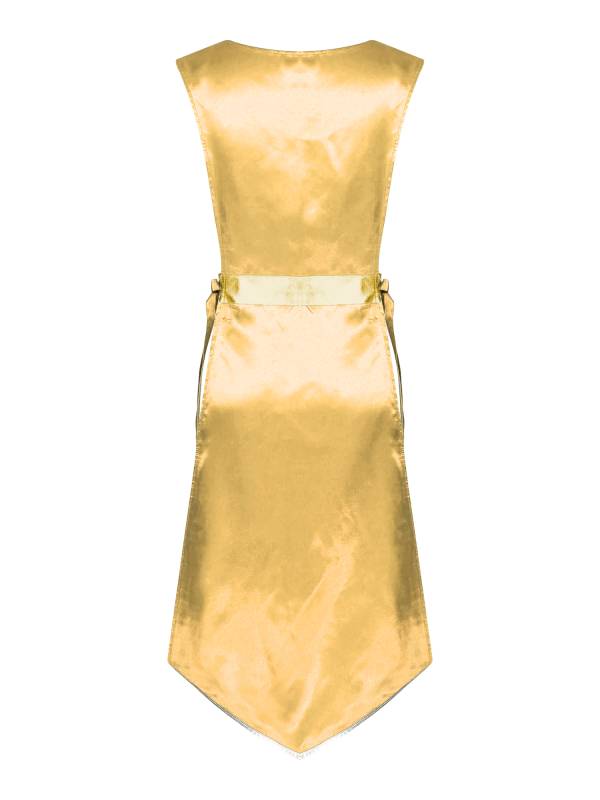 Women Metallic Sides Split Church Worship Tunic(Not Included White Base Dress) thumb