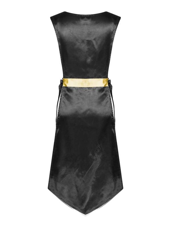 Women Metallic Sides Split Church Worship Tunic(Not Included White Base Dress) thumb