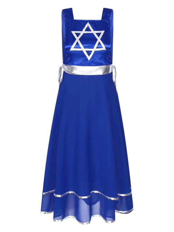 Women Star Lace-up Sleeveless Dress Choir Praise Dance Tunic thumb