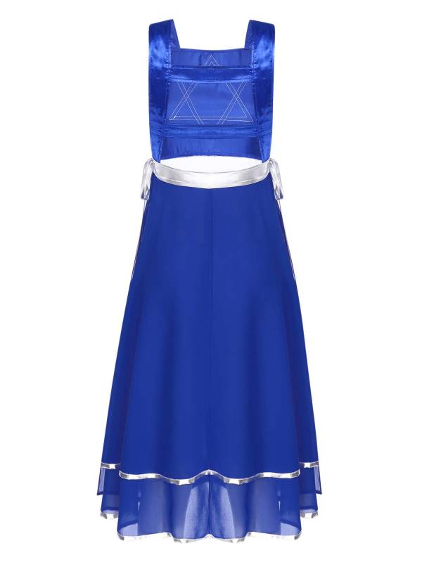 Women Star Lace-up Sleeveless Dress Choir Praise Dance Tunic thumb