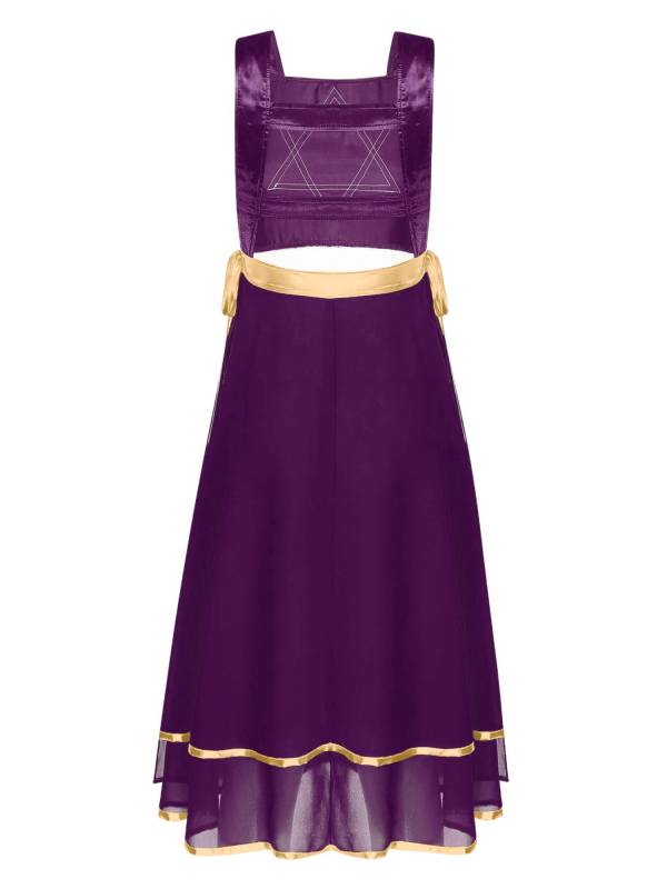 Women Star Lace-up Sleeveless Dress Choir Praise Dance Tunic thumb