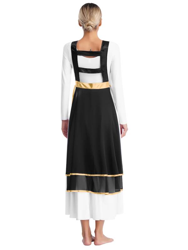 Women Star Lace-up Sleeveless Dress Choir Praise Dance Tunic thumb
