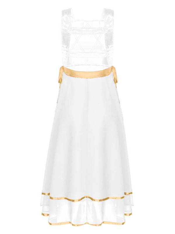 Women Star Lace-up Sleeveless Dress Choir Praise Dance Tunic thumb