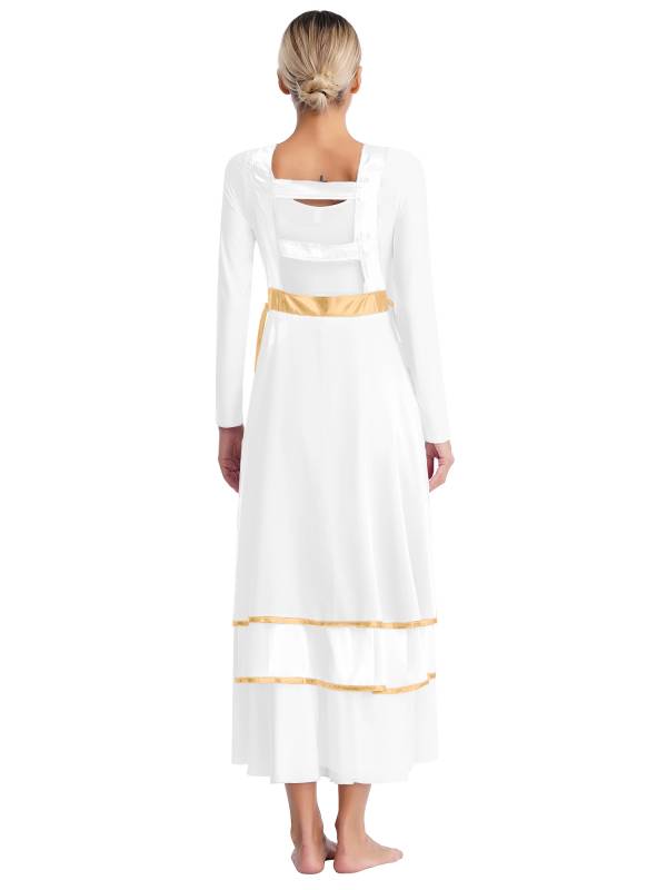 Women Star Lace-up Sleeveless Dress Choir Praise Dance Tunic thumb