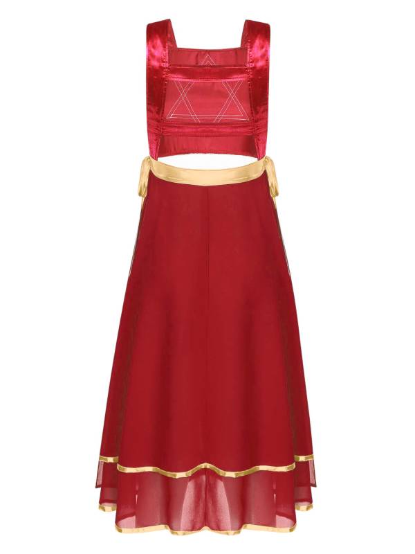 Women Star Lace-up Sleeveless Dress Choir Praise Dance Tunic thumb