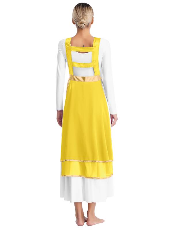 Women Star Lace-up Sleeveless Dress Choir Praise Dance Tunic thumb