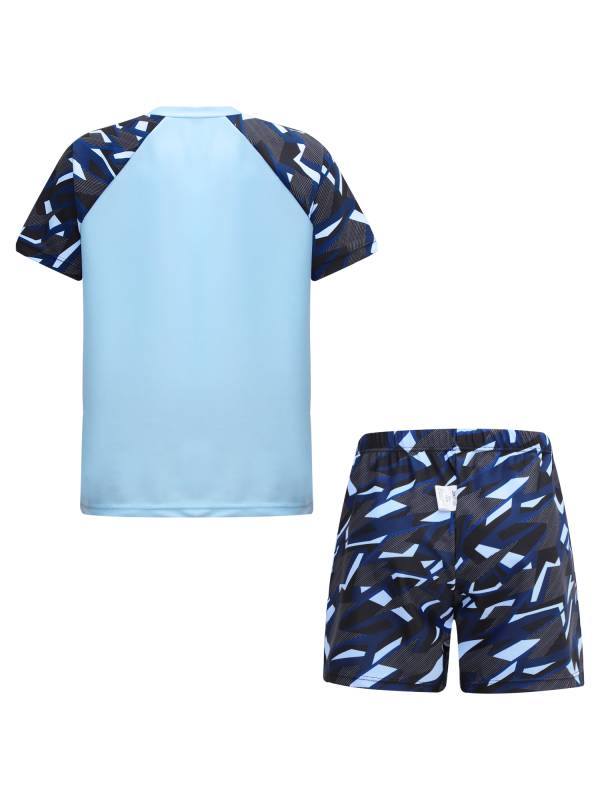 Kids Boys 2pcs Short Sleeve Top and Trunks Swimwear Set thumb