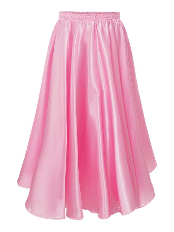 Kids Girls Solid Spanish Bullfight Midi Skirt Latin Dance Skirt thumb