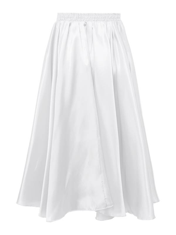 Kids Girls Solid Spanish Bullfight Midi Skirt Latin Dance Skirt thumb