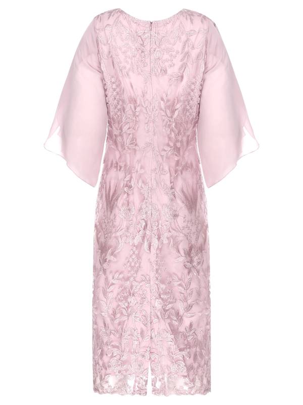 Women Mother of Bride Dress Embroidered Plus Size Cocktail Dress thumb
