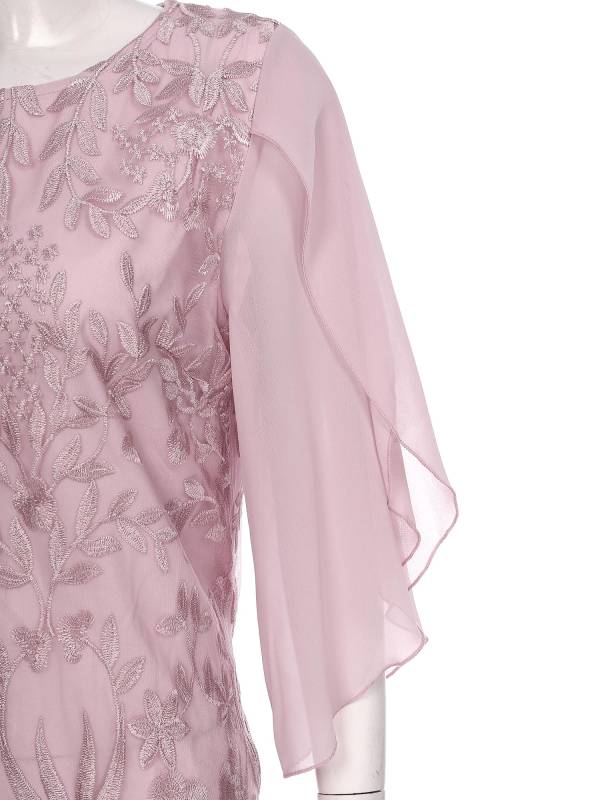 Women Mother of Bride Dress Embroidered Plus Size Cocktail Dress thumb