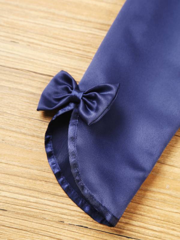 Kids Girls Stain Long Sleeve Bow Lace-up Crop Cardigan Solid Bolero thumb