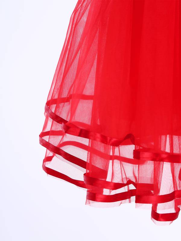 Women Tiered Tulle Underskirt Hoopless Puff A-line Petticoat thumb