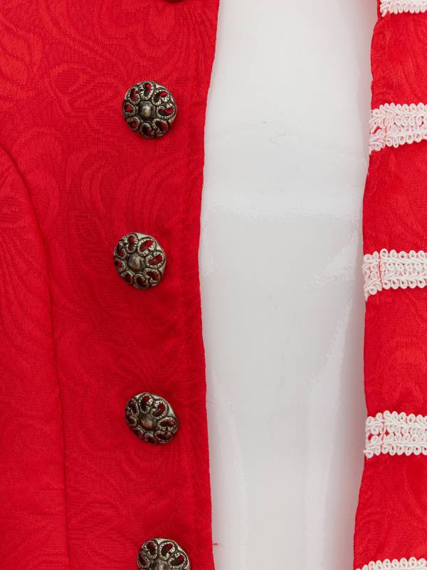 Boys Stand Collar Long Sleeve Embroidery Button Medieval Vintage Costume Coat thumb