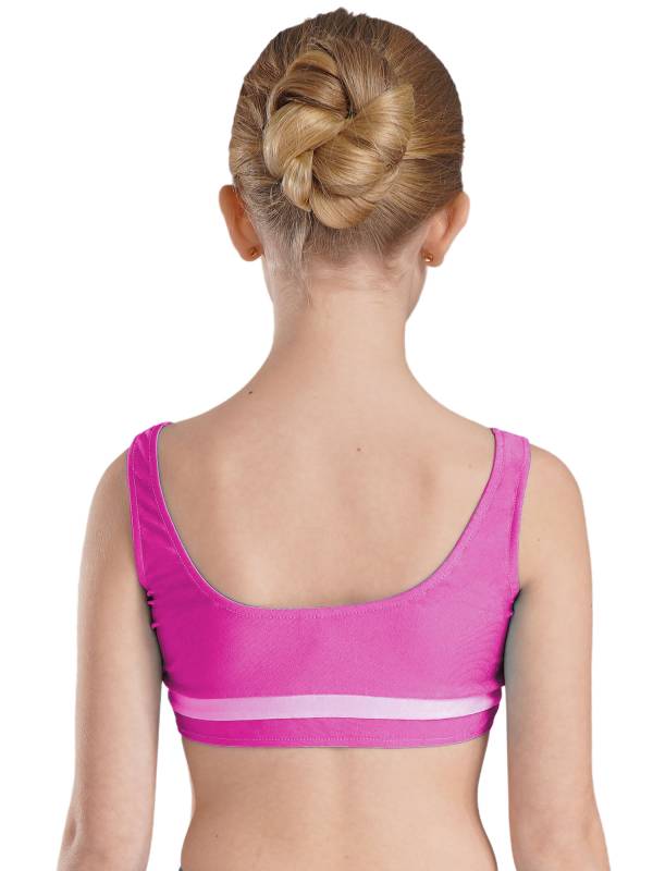 Kids Girls 2pcs Sleeveless Vest Top with Shorts Sports Set for Gymnastics Yoga thumb