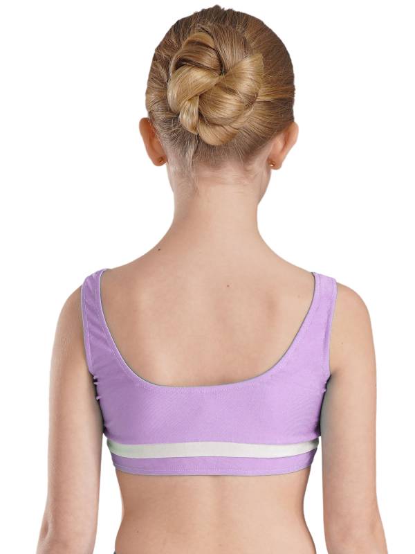 Kids Girls 2pcs Sleeveless Vest Top with Shorts Sports Set for Gymnastics Yoga thumb