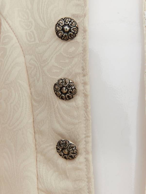 Boys Stand Collar Long Sleeve Embroidery Button Medieval Vintage Costume Coat thumb