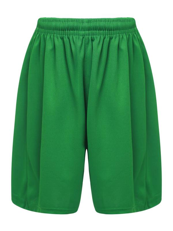 Kids Boys Solid Color Athletic Drawstring Sports Trunks thumb