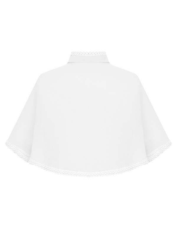 Kids Girls Chiffon Cape with Exquisite Brooch Shawl thumb
