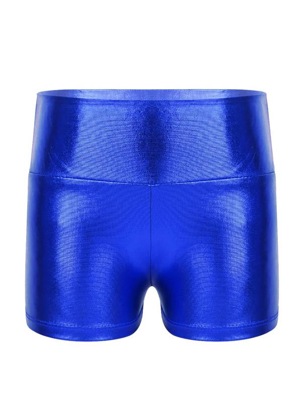 Kids Girls Sleeveless Halter Neck Sequin Gymnastic Leotard and Shorts Hair Band thumb