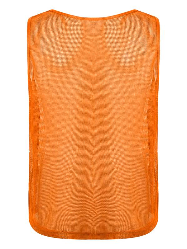 Men Hollow Out Mesh Round Neck Sleeveless Training Tank Top thumb