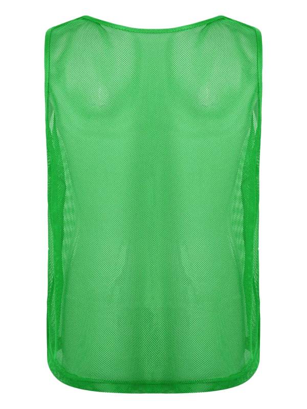 Men Hollow Out Mesh Round Neck Sleeveless Training Tank Top thumb