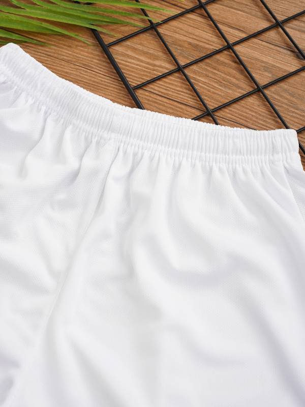 Kids Boys Solid Color Athletic Drawstring Sports Trunks thumb