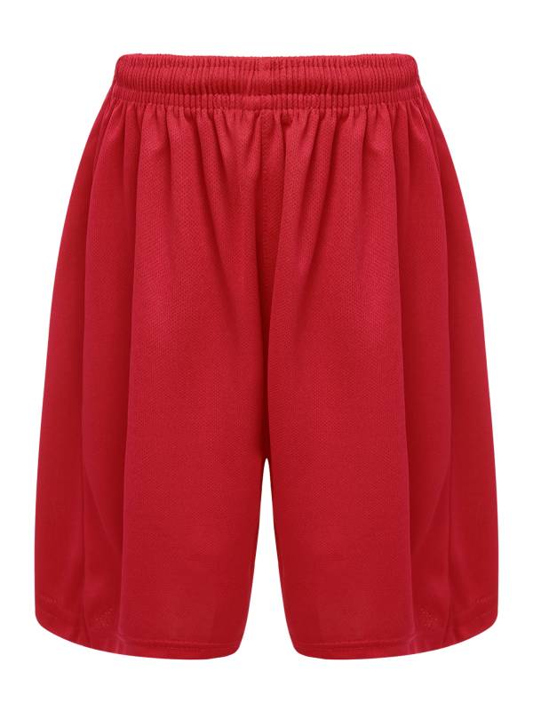 Kids Boys Solid Color Athletic Drawstring Sports Trunks thumb
