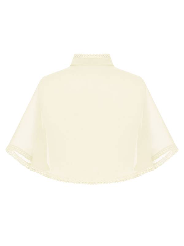 Kids Girls Chiffon Cape with Exquisite Brooch Shawl thumb