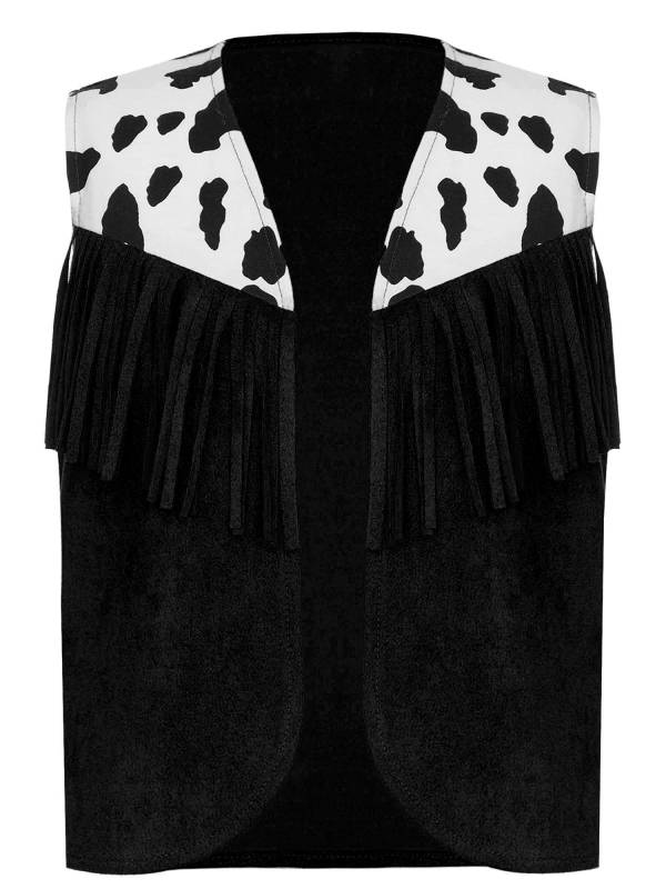 Kids Cowboy Cowgirl Costume Sleeveless Fringe Vest thumb